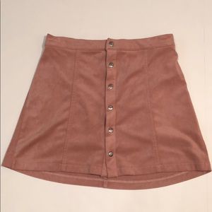Forever 21 Girls Suede Skirt, Pink, 11/12